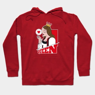 Queen of Hearts | Fun Valentine Queen Hoodie